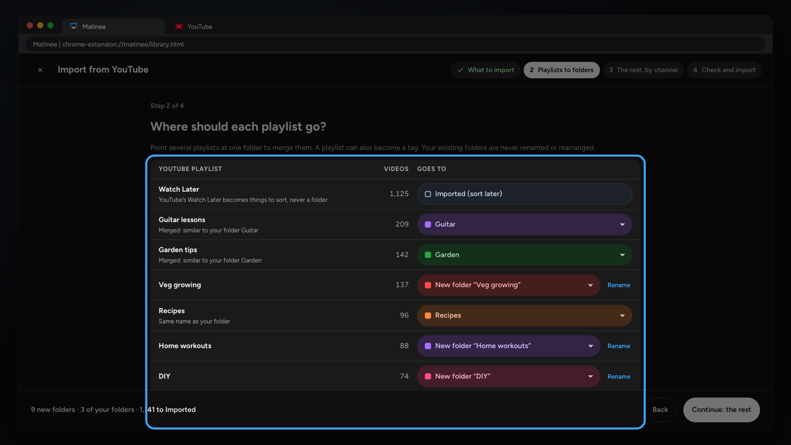 Step 2: playlists to folders